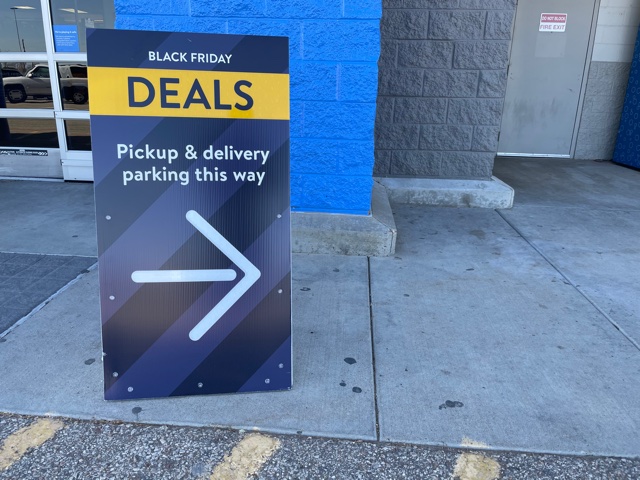 Walmart started Black Friday deals several weeks early this year, with both in-store and online offers. Purchases made online could be picked up at a remote corner of the store.