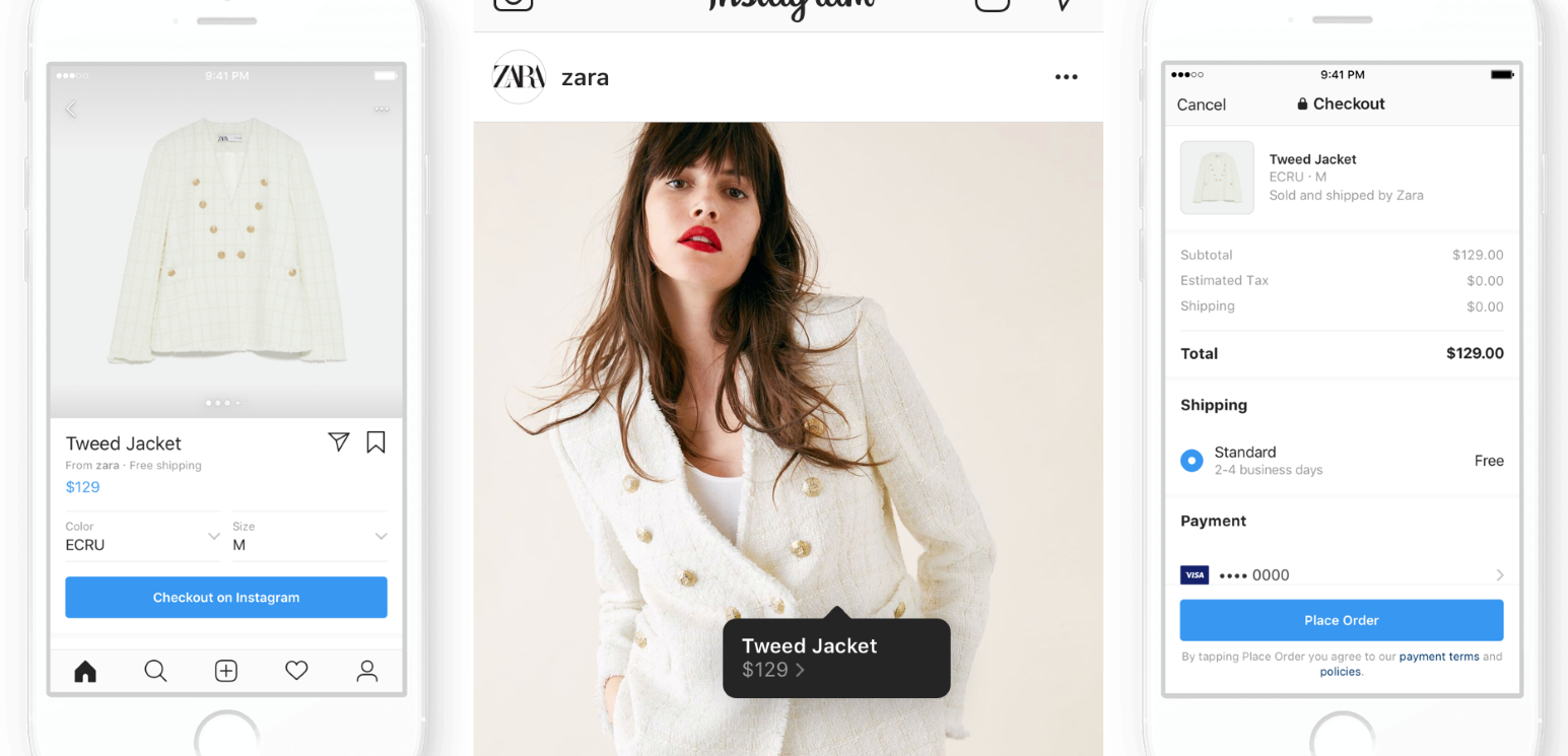 Instagram shopping may include ghost stores